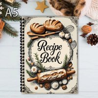 A5 Blank Recipe Book - Personalized Planner for Cooking Enthusiasts, DIY Meal Plans & Family Cookbooks, Paper Material