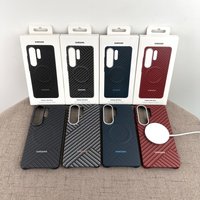 Carbon Fiber For Magsafe Case For Samsung Galaxy S26 S25 Ultra 5G Ultra-thin Hard PC Wireless Charging Magnetic Bumper Cover