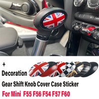 Union Jack Automatic Shift Knob Gears Head Cover Case Sticker For MINI Cooper One JCW F55 F56 F54 F57 F60 Countryman Car-Styling