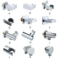 Chrome Polished Shower Head Holder Handheld Shower Spray Bracket Wall Mounted Bidet Sprayer Holder Concealed Shower Accessories