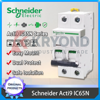 Schneider Acti9 IC65N MCB Switch Overload Short Circuit Protection Industrial Electrical Distribution D Curve 1P-4P 1A-63A CE