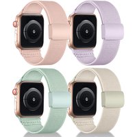 1 Pack Braided Stretchy Band With Magnetic Buckle Compatible with Apple Watch, Men Women Band 38mm 40mm 41mm 42mm 44mm 45mm 49mm