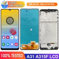 A31 A315 SM-A315F/DS A315G/DS Display mit Rahmen, für Samsung Galaxy A31 LCD Display Touchscreen Digitizer Ersatz