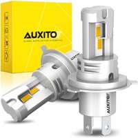 AUXITO 2X 2025 New 20000LM H4 LED 9003 HB2 Headlight 3000K Yellow Canbus High Low Beam 50W 12V Headlamp Bulb For Car Motorcycle