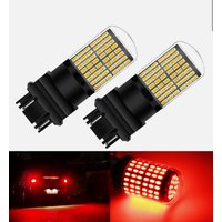 2X 3157 LED Reverse Tail Brake Stop Turn Signal DRL Light Bulbs 1500K Red CANBUS