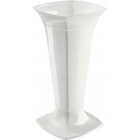 KADAX Vase für Friedhof Flakon Grabstein 39 cm weiß