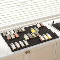 6pcs Expandable Spice Drawer Organizer ,Durable Plastic Cabinet & Shelf Storage Rack for Kitchen, Workspace, Pantry