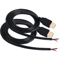 USB 2.0 Male Bare Cable Pigtail Open End Extension Cables 5V 3A Power Charge Wires DIY Connector Replacement Cable Cord 2pcs