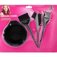 4Pcs Hair Dye Bowl with Brush Set Heat Resistant Easy Clean for Professional DIY Hair Coloring