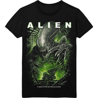 2026 SUMMER Alien T-Shirt family Summer Xenomorph Sci-Fi Horror Graphic Short Sleeve Oversized Streetwear Loose Fit Movie Fan