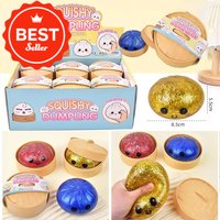 Cute Bun Dumpling Squishy Toy Mystery Dumpling Squishies Slow Rising Squishy Ball Desk Ornament Office School Decompression Prop