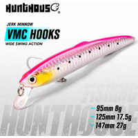 Hunthouse Saruna Minnow Fishing Lure 90&125&147mm Floating Jerkbait Hard Minnow Bait For Seabass Artificial Jerk Baits LW131