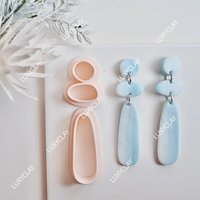 2pcs Irregular Geometric Shape Polymer Clay Earring Cutters, Minimalist Long Strip Clay Cutters for Pendants & Jewelry Making