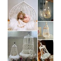 1:12 Dollhouse Miniature Furniture 1:6 Dolls Swing Chair Hammock New Diy Miniature Dollhouse Swing Decoration