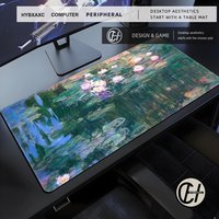 Monet Oil Painting Mouse Pad Gaming XL Large Computer HD Mousepad XXL Playmat Carpet Natural Rubber Office Mouse Mats Table Mat