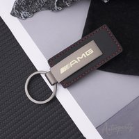 Luxury Keychain Suede Car Emblem Key Ring Gift For Mercedes Benz AMG GLC W203 W206 W220 W205 W211 W212 W201 W210 W108 W168 W176