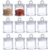 Lot de 5/10 petits pots en verre de 3 oz pour le rangement des épices, organisateur de cuisine/salle de bain, boîtes de conservation, projets d'art/artisanat, décoration