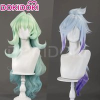 Kneesocks Demon Scanty Demon Wig Anime Cosplay DokiDoki Women 80cm Long Gradient Hair Scanty Kneesocks Cosplay Wig Cap 2 Cosziy