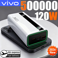 VIVO 500000mAh High Capacity Power Bank 120W Super Fast Charging External Battery Portable Battery Charger For iPhone Samsung