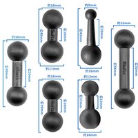 Double Ball Mount Adapter 9mm 13mm 15mm 16mm 17mm to 16mm Composite Extension Ball for Ram mounts Double Socket Arm Accessroeies