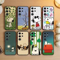 E-Snoopy Phone Case For Samsung S26,S25,S24,S23,S22,S21,S20,Plus,Fe,Lite,Others Black Cover