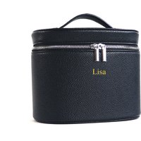 Customizable Names and Letters, Travel Portable Cosmetic Bag Large-capacity PU Leather Cosmetic Box with Internal Storage Box,