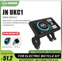 Electric Bike LCD Display Color 24V-72V UKC1 Ebike Display SM/Waterproof Plug With speed limit For Protocol No. 2 controller