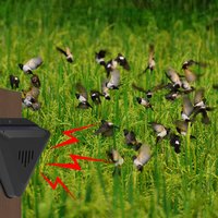Solarbetriebenes Vogelabwehrgerät mit Timer, Vogelschreck, Tierabwehrgerät für Hirsche, Waschbären, Eichhörnchen, Bauernhof, Hof