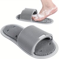 Shower Foot Scrubber Silicone Foot Brush Cleaner Non Slip Suction Cups Clean Exfoliate and Massage Feet No Bend Bathing Tools