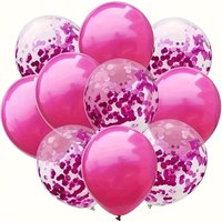 12 Inch Pink Sequined Balloons for Weddings, Princess Parties Christenings Engagements Graduations Birthday Receptions