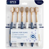 6/2Pcs Soft Bristle Toothbrushes Pack Dental Care Home Teeth Cleaning Tools Manual Soft Toothbrush for Adults Ultra Cleaning