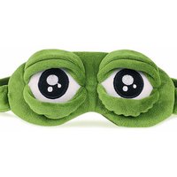 3D Sad Frog Sleep Mask Soft Portable Eyeshade Eye Cover Blindfold For Travel Rest Suitable For Men And Women