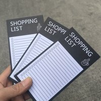 Magnetic Black Shopping List Planner - A Convenient Shopping Organizer with Sticky Notes,perfect for Tracking Food and Reminders