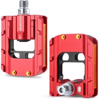 AliExpress SAVA KOOTU Folding Bike Pedals Full Aluminum Bicycle Pedal Red/Silver Seal Bearing Pedal for Bmx 9/16 Universal Foldable Pedal