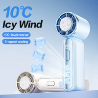 Lenovo 3000mAh 199 Speed Portable Handheld Fan with ICE Semiconductor Cooling 360° Turbo USB Rechargeable Mini Air Cooler