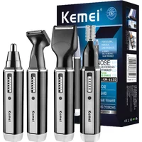 KEMEI 6630 4in1 Rechargeable Nose Trimmer Beard Trimmer Ear Eyebrow Nose Hair Trimmer For Nose Ear Hair Removal Clean Machine