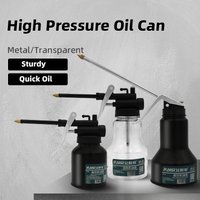 Oil Filling Equipment 350ML Metal High Pressure Pump Oiler Lubrication Oil Can Plastic Machine Oil Pot Extended Pipe AMR