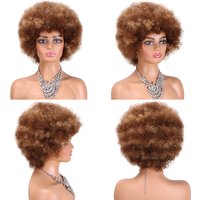 Afro Kinky Curly Short Bob Wig 10 Inch High Quality Full Lace Machine Made Brazilian Human Hair Wig Cosplay Daily Use For Women