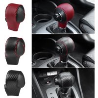 For Seat Leon MK2 2005 2006 2007 2008 2009 2010 2011 2012 Genuine Leather Hand-stitched Gear Shifter Car Shift Gear Switch Cover