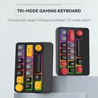 Programmable Mechanical Keyboard 2.4G+BT+Wired Three-Mode Connection Macro Definition Joystick RGB Wireless Gaming Keyboard