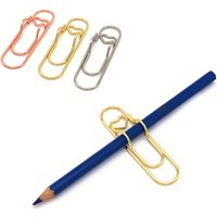 3pcs/Set Multi-functional Metal Paper Clips with Pen Holder Binder Clips School Office Learning Supplies Stationery
