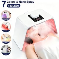Masque Photon LED PDT 7 Couleurs avec Nano Spray Hydratant, Machine de Beauté SPA Faciale pour Rajeunissement de la Peau, pour Salon à Domicile