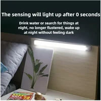 Wireless LED Motion Sensor Night Light Type C Rechargeable Light Cabinet Wardrobe Lamp Staircase Backlight For Kitchen LED