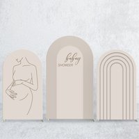 TB Pregnant Woman Arch Backdrop Cover Spandex Fabric Theme for Baby Shower Party Chiara Background Decoration