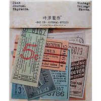 14Pcs Vintage Tickets Stickers DIY Scrapbooking Album Journal Crafts Decorative Stickers Package DIY Photo Albums