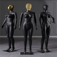 Black Plastic ABS Full Female Body Hand Mannequins, Wedding Decorative, Realist Cloth Model Doll, Maniqui Stainless Chassis,E064