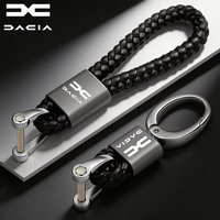 Car Hand Woven Keychain Zinc Alloy Key Chain Accessories For Dacia Sandero Stepway Duster Logan MCV Jogger Bigster Spring Dokker