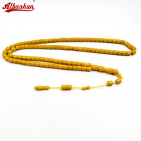 Tasbih Baklait 99 Barrel type prayer beads misbaha bracelet Eid Ramadan Gift arabic accessories yellow resin