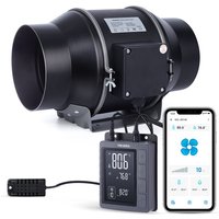 INKBIRD Inline Duct Fan Temperature Humidity Control for Grow Tents with Smart Controller Variable Fan Speed HVAC Vent Blower
