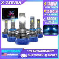 X-7SEVEN X-ULTRA Pro 140W 25000LM CANBUS 6500K LED Headlight Bulb For Car H4 H7 9005 9006 H11 H1 9012 H13 9007 9004